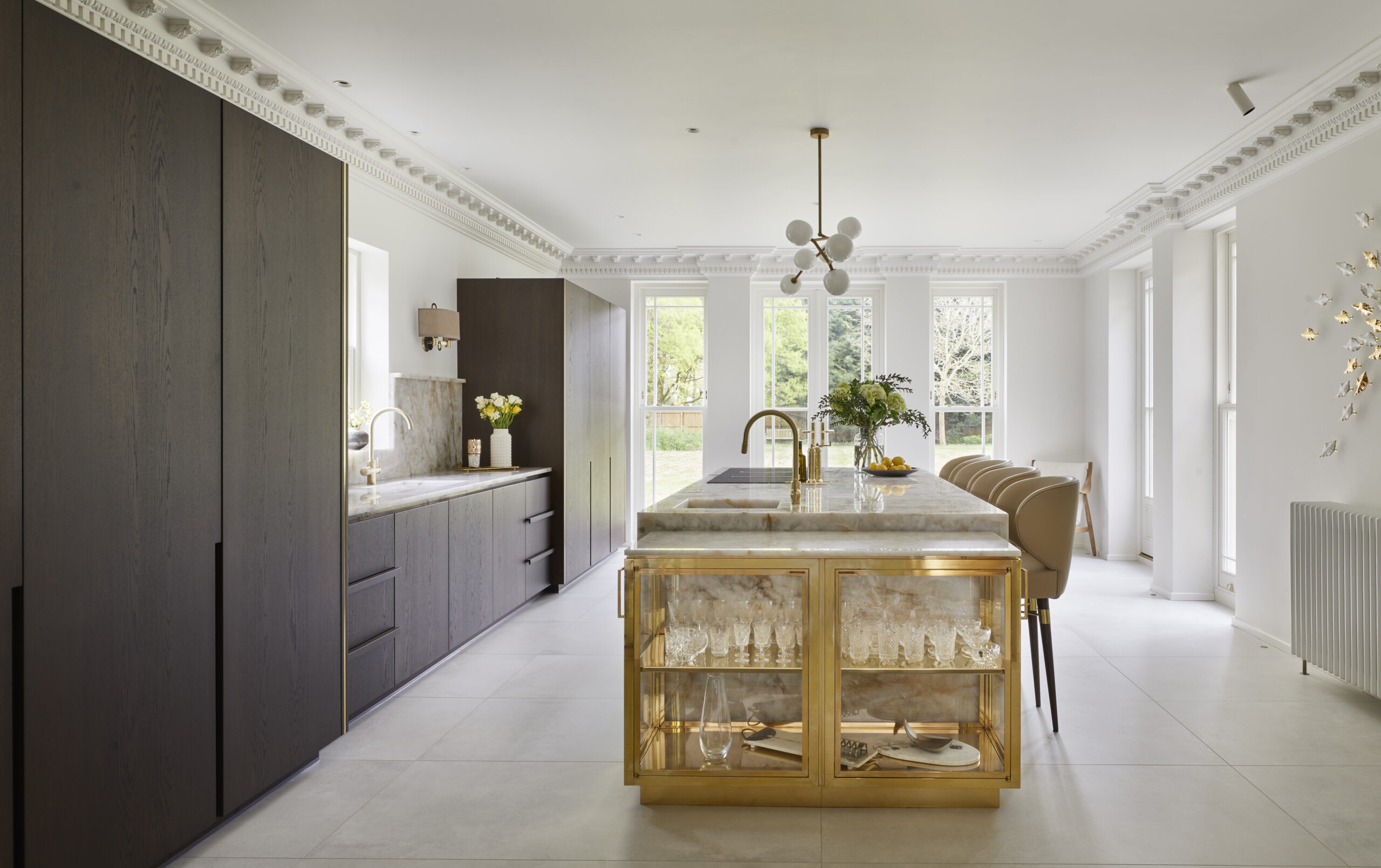 A hand-crafted detail shot from the Packards House project's custom wardrobes.