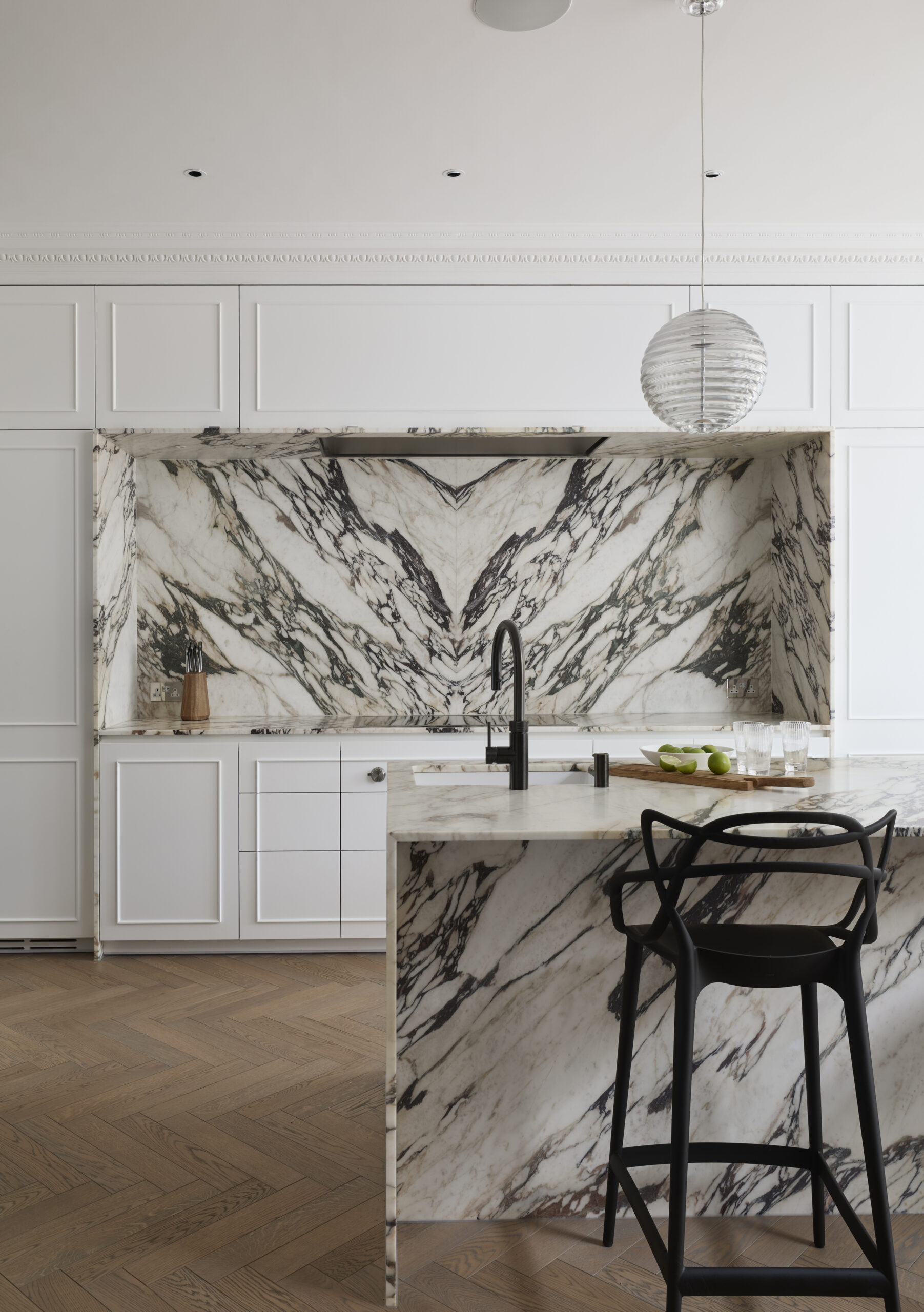 Classic kitchen with shaker style cabinetry and traditional details